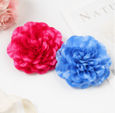 Oversized Fabric Flower Hair Clip & Brooch Pin Set | 2 Piece Statement Floral Accessories