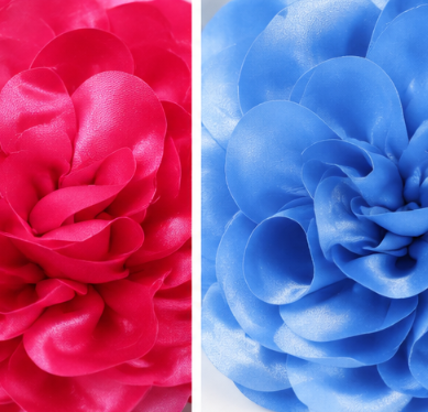 Oversized Fabric Flower Hair Clip & Brooch Pin Set | 2 Piece Statement Floral Accessories