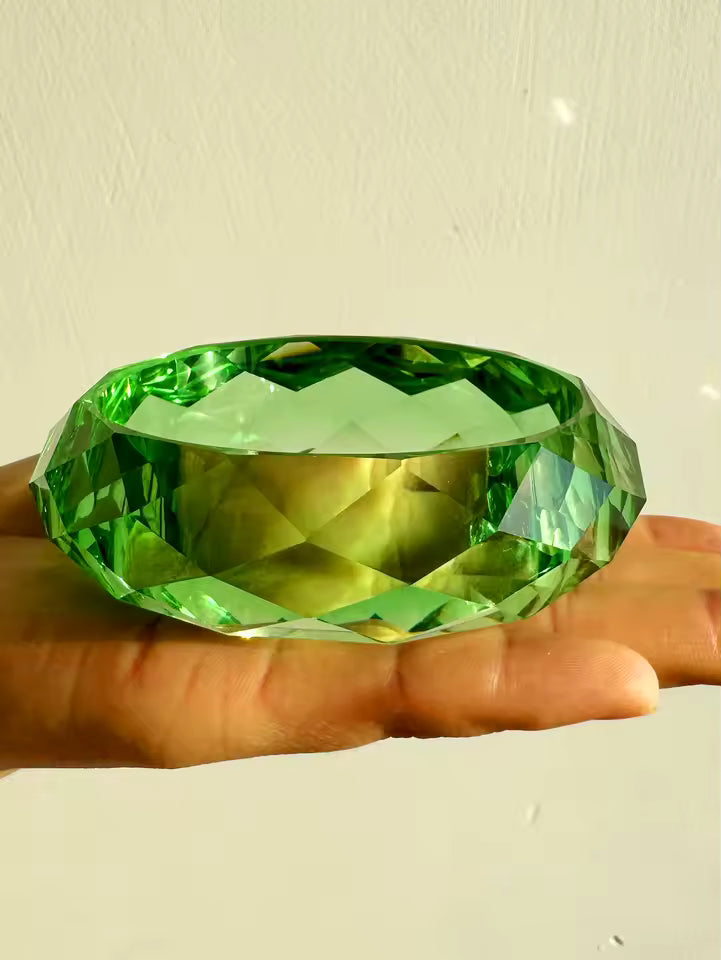 Geometric Faceted Resin Bangle Bracelet Stackable Statement Jewelry