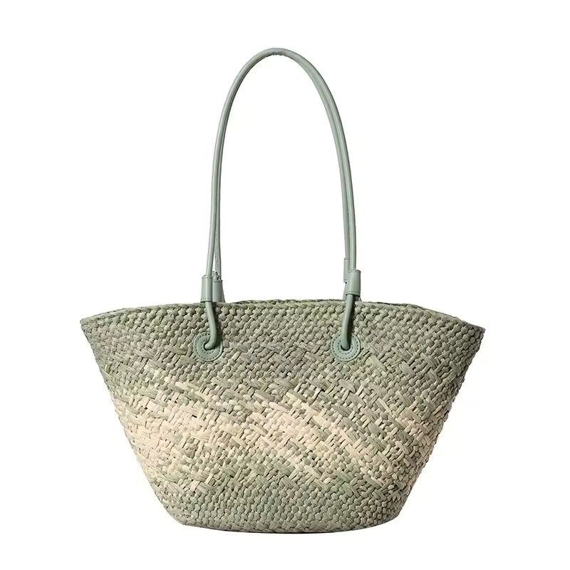 Woven Straw Tote Bag Summer Beach Shoulder Bag