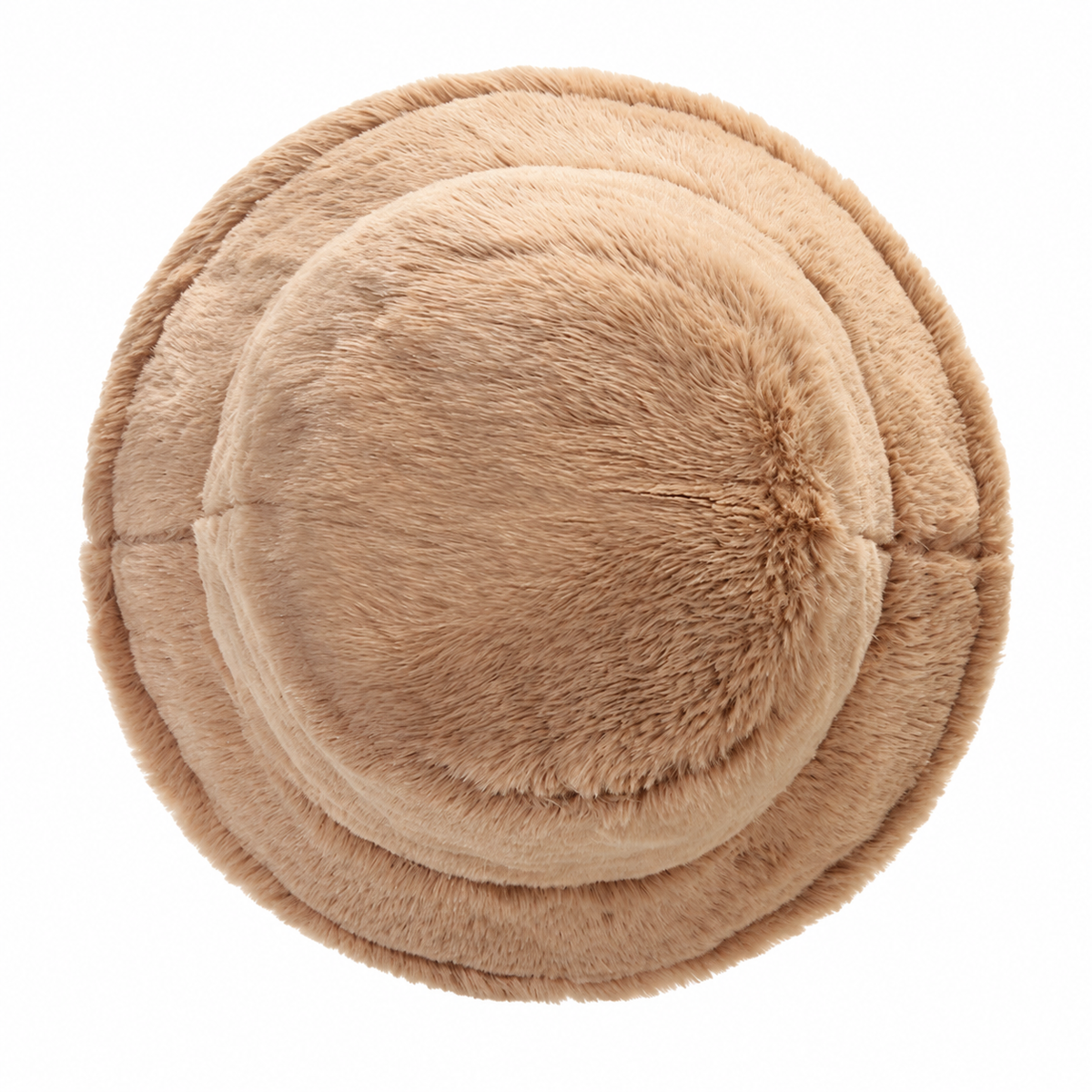 Camel Faux-Fur Bucket Hat for Women