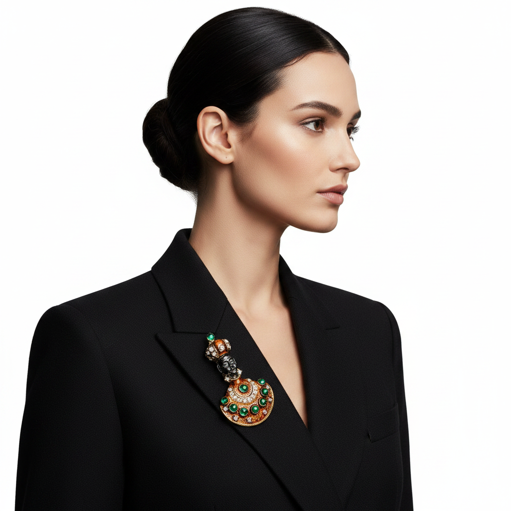 African Brooch Lifestyle Side