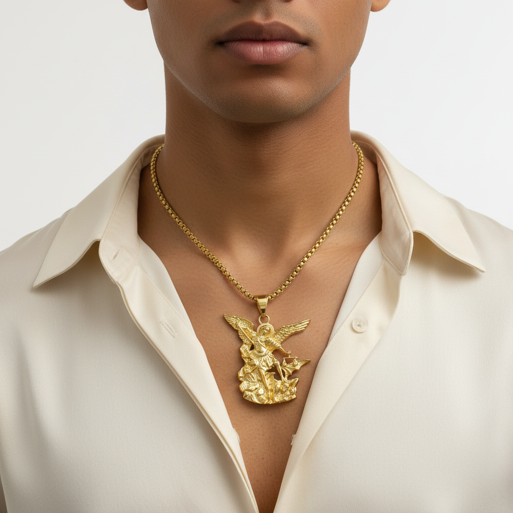 Archangel Michael Necklace - Front