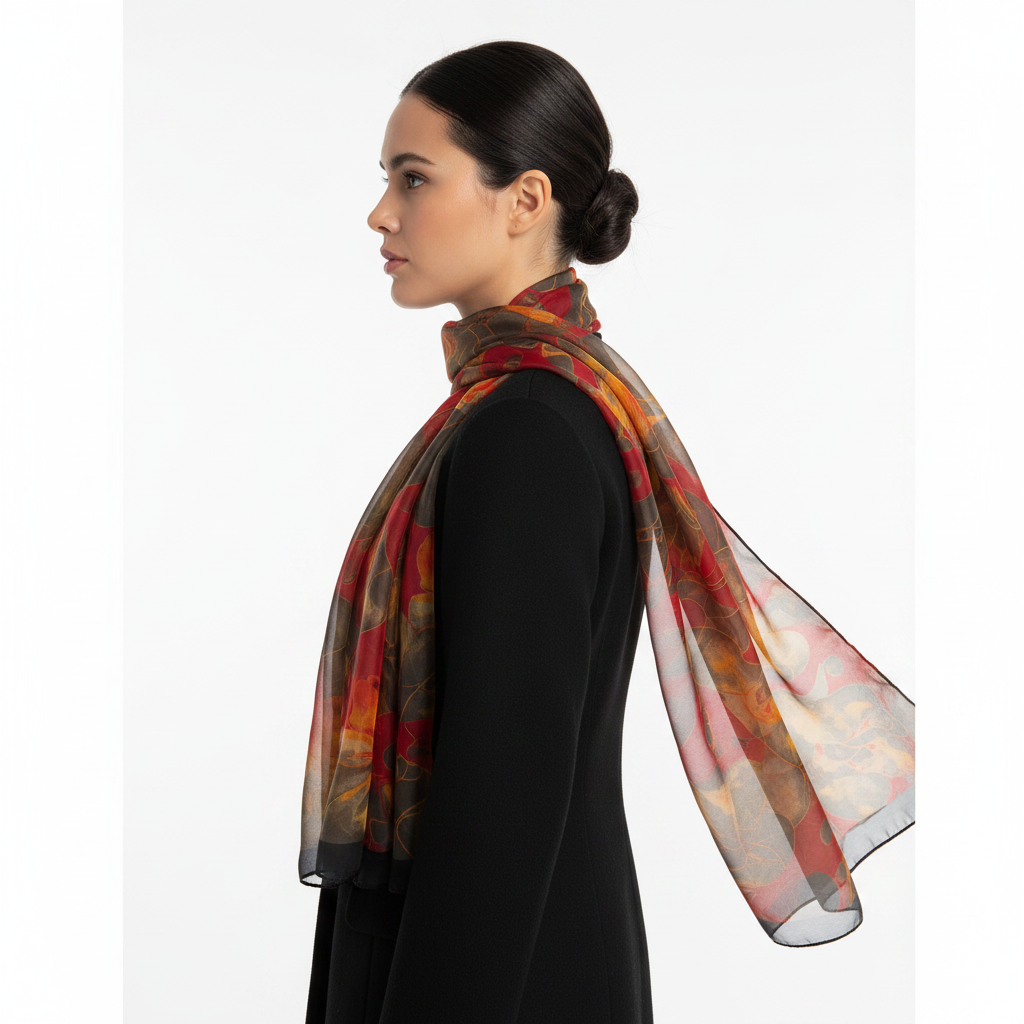 Autumn Ember Scarf – Side View