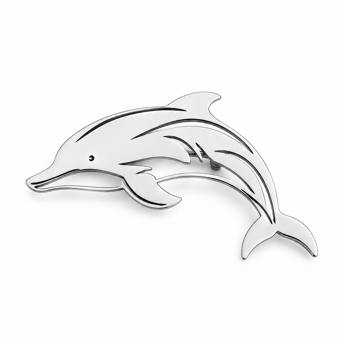3-Piece Dolphin Brooch Set – Gold-Tone, Silver-Tone & Black