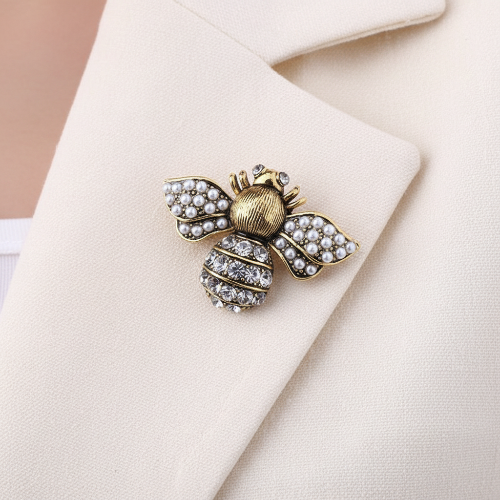 Bee Brooch Close-Up