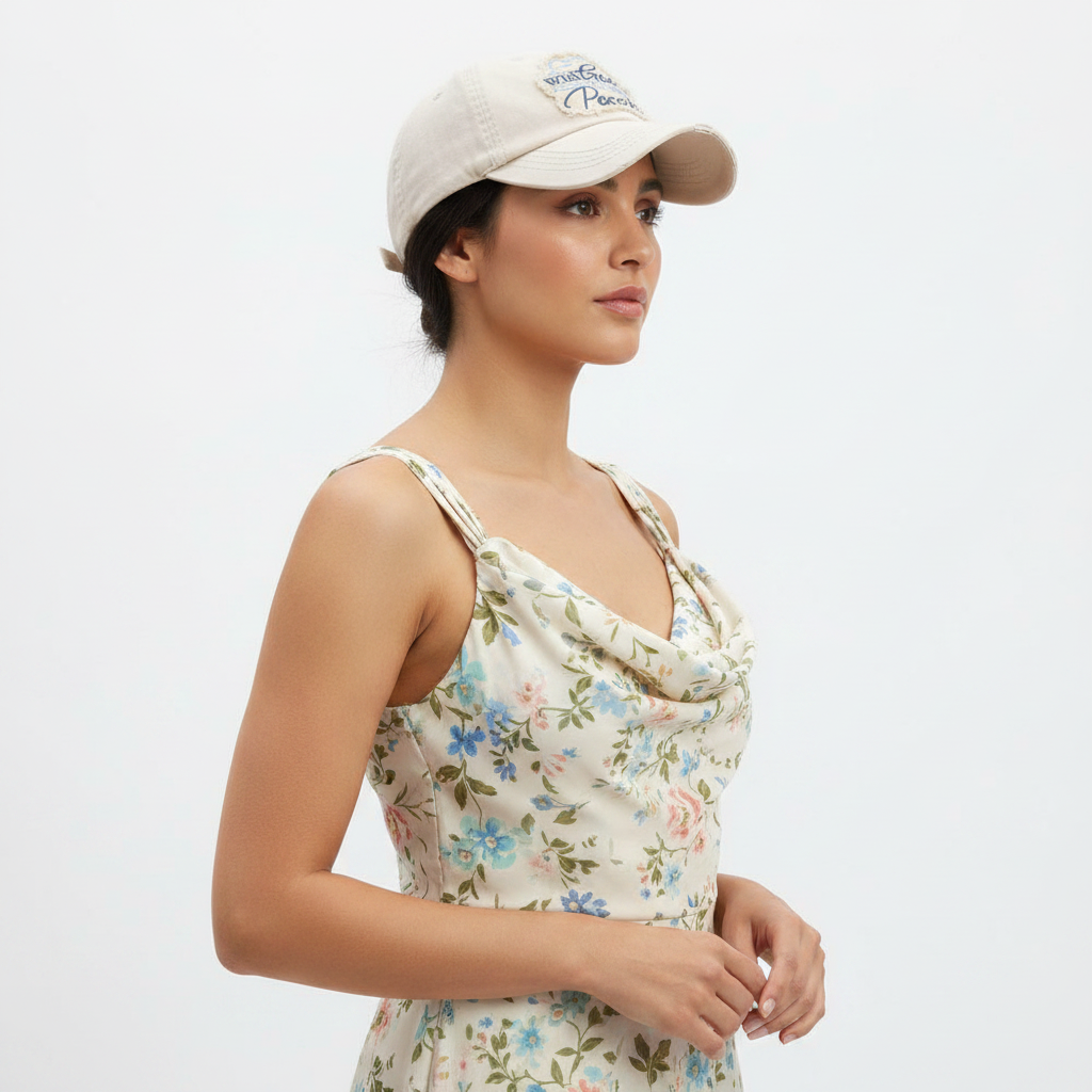 Beige Faith Cap Lifestyle Side