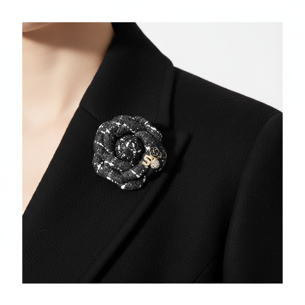 Black Camellia – Coat Shoulder
