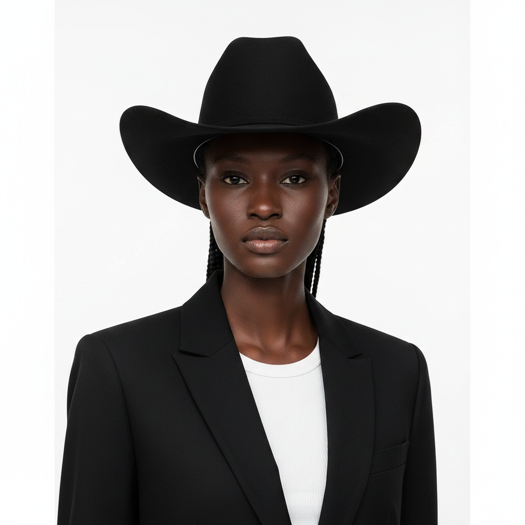 Black Cowboy Fedora – Front Lifestyle