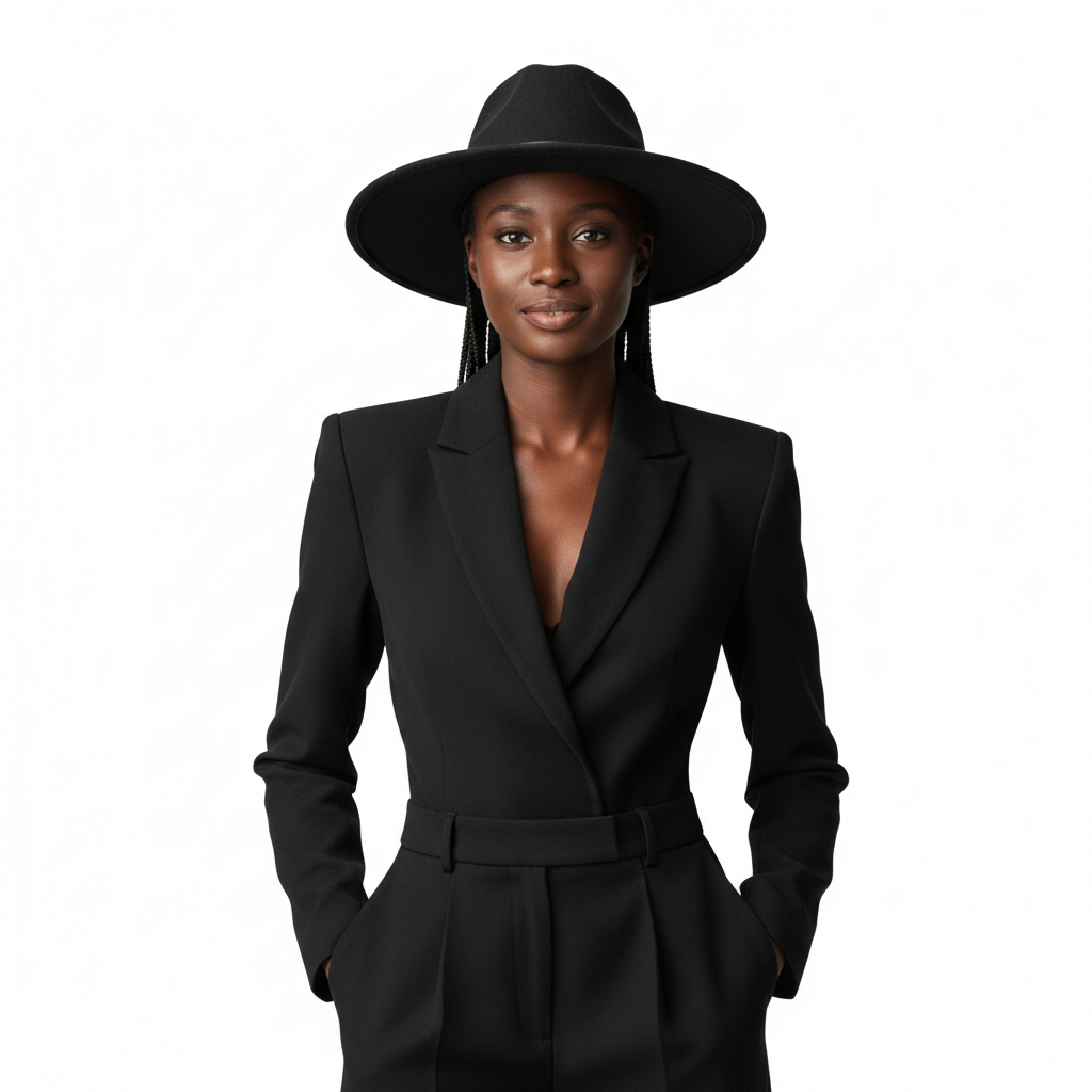Black Fedora Front Lifestyle