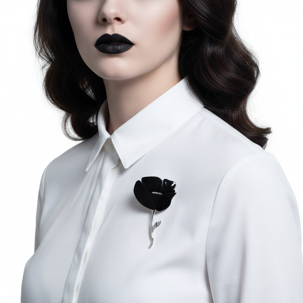 Black Rose – White Blouse