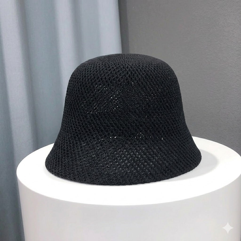 Breathable Mesh Bucket Hat Foldable Summer Sun Cap