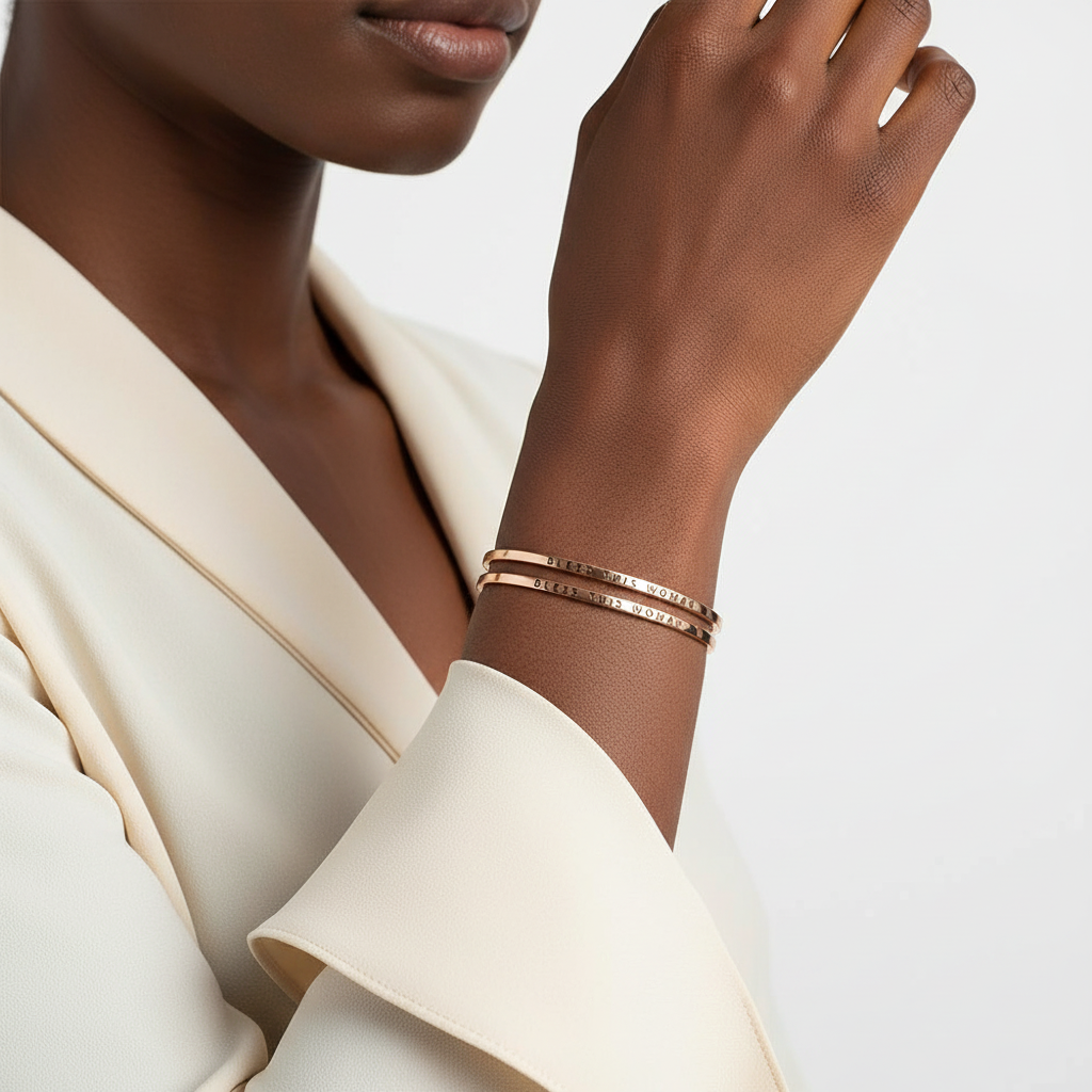 Bless This Woman Bangle – Front Lifestyle