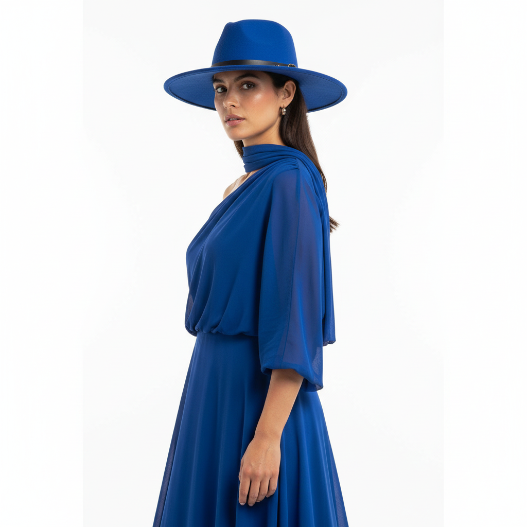 Blue Fedora Side Lifestyle