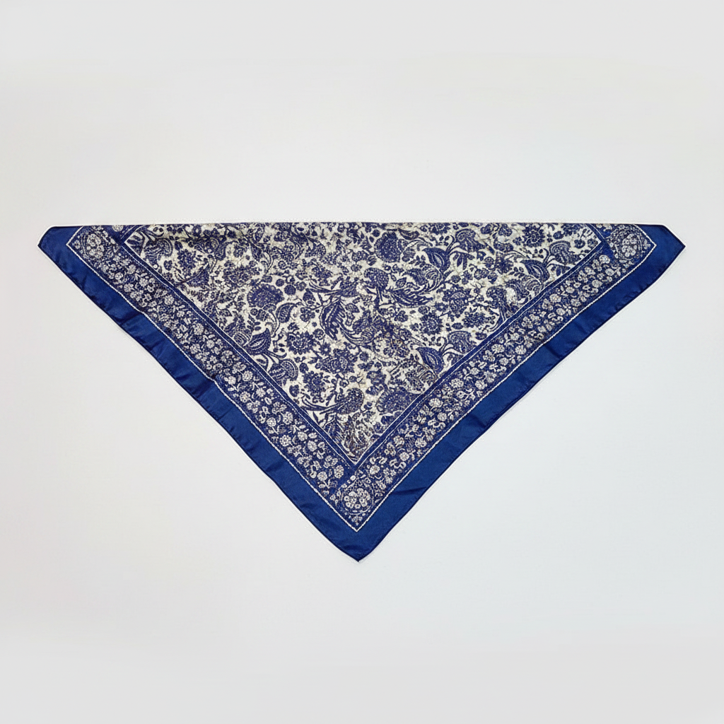 Blue Paisley Scarf Draped