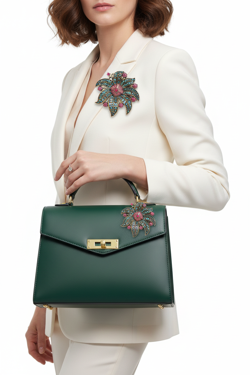 Brooch on Blazer – Front