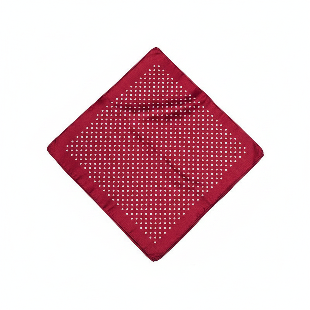 Burgundy Polka Dot Scarf – Flat