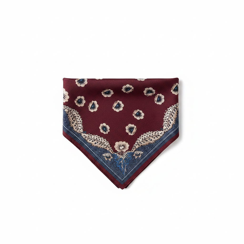Burgundy Scarf Product Shot Folded
