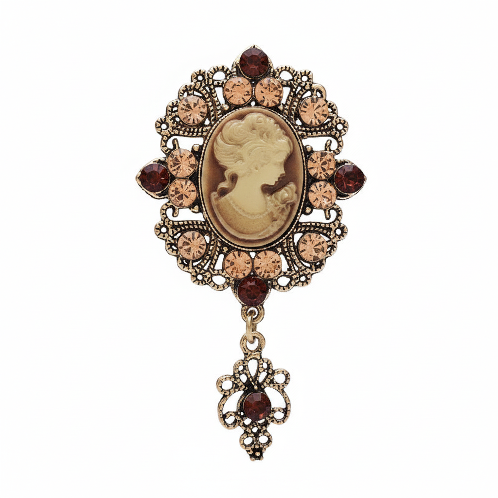 Cameo Brooch Close-up Front