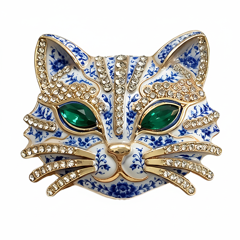 Cat Brooch — Front Product Shot