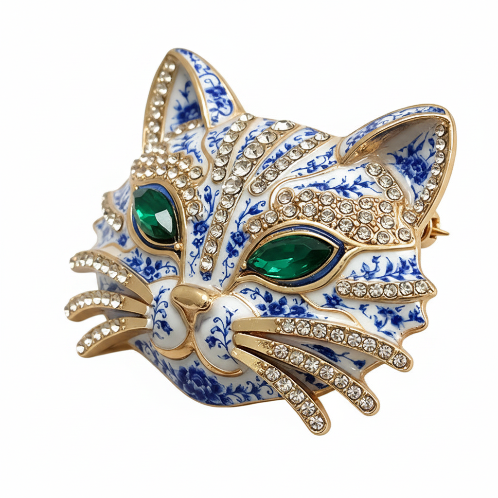 Cat Brooch — Side Product Shot