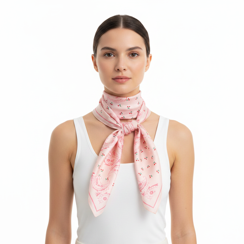 Cherry Paisley Scarf – Front