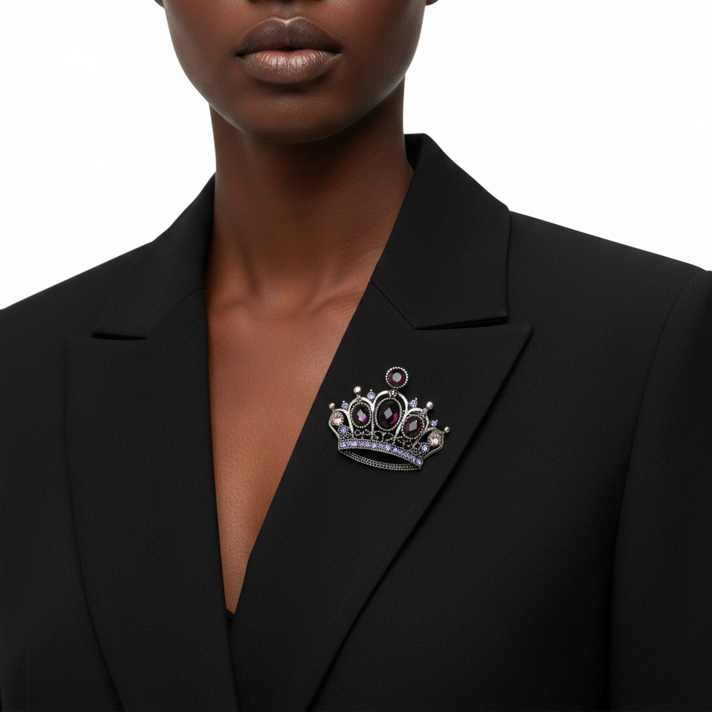 Crown Brooch Front