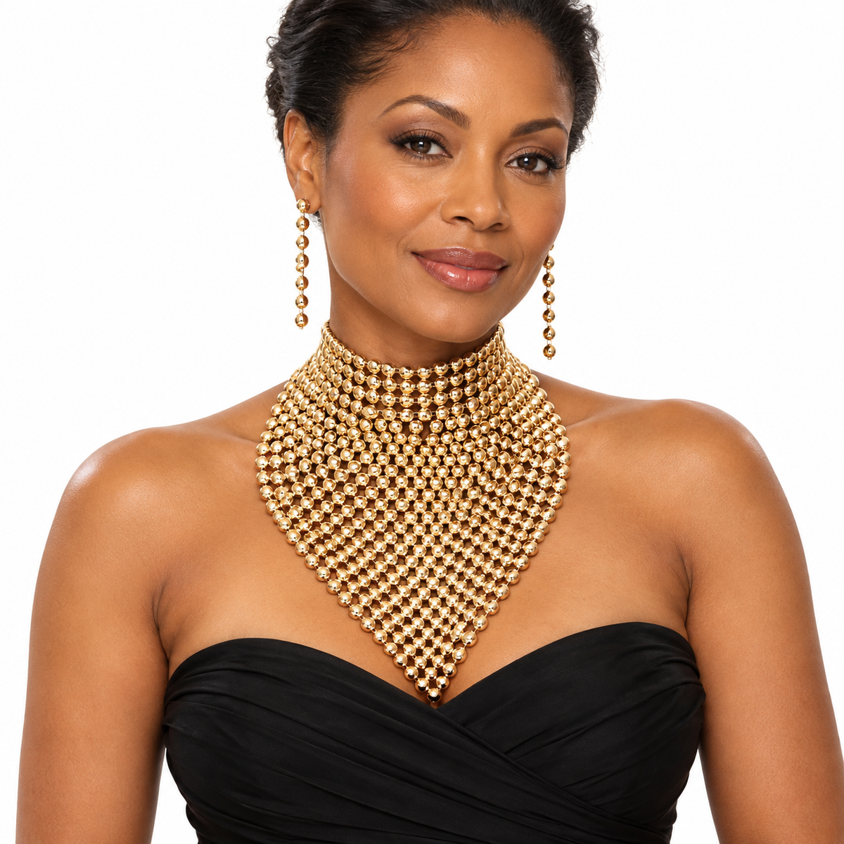 Statement Bib Necklace and Drop Earring Set