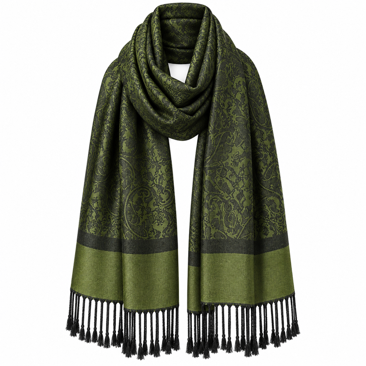 Paisley Jacquard Pashmina Scarf Set of 2