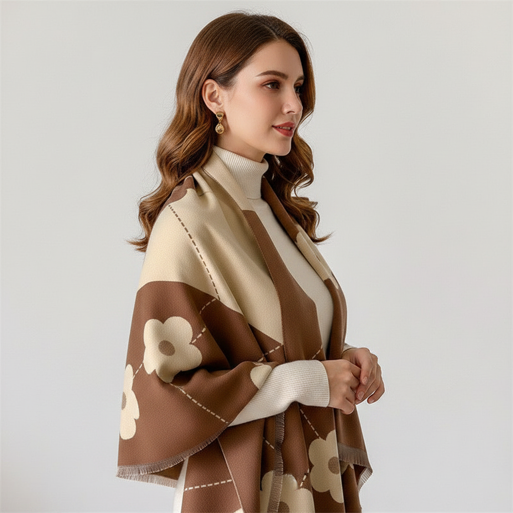 Daisy Floral Scarf – Side Lifestyle