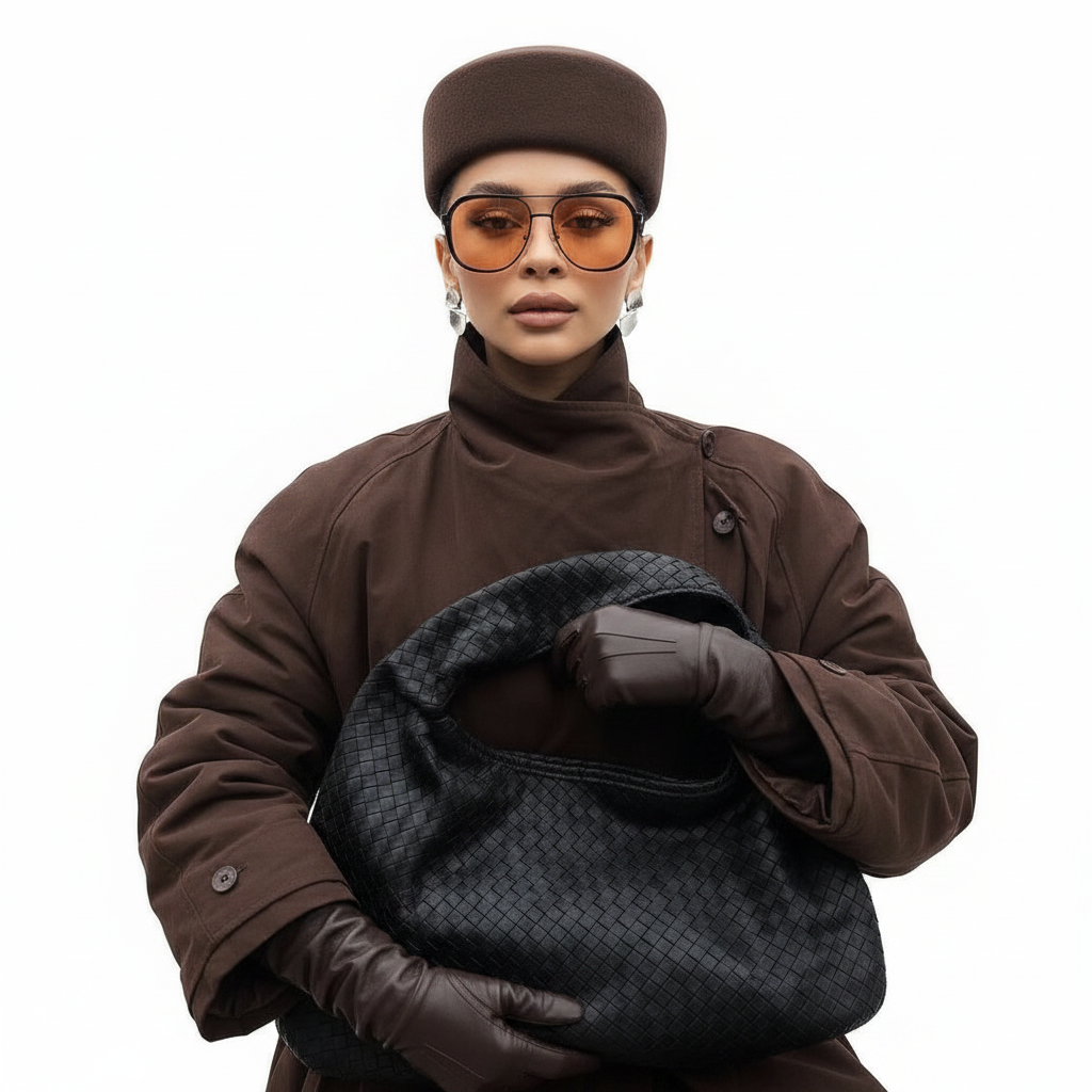 Dark Brown Pillbox - Lifestyle Front