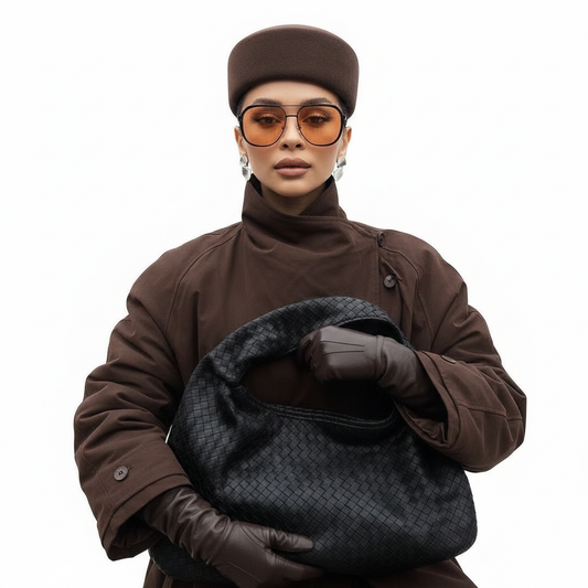 Dark Brown Pillbox - Lifestyle Front