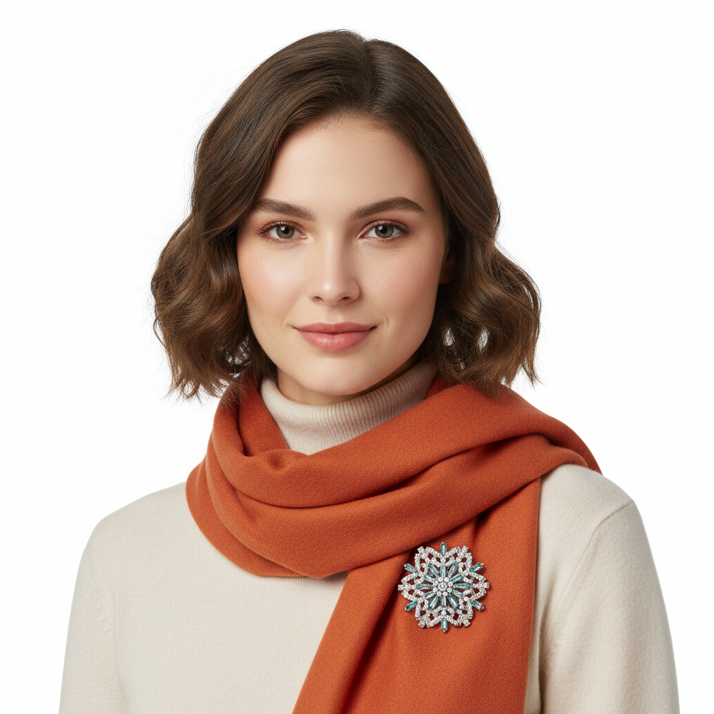 Front - burnt orange scarf