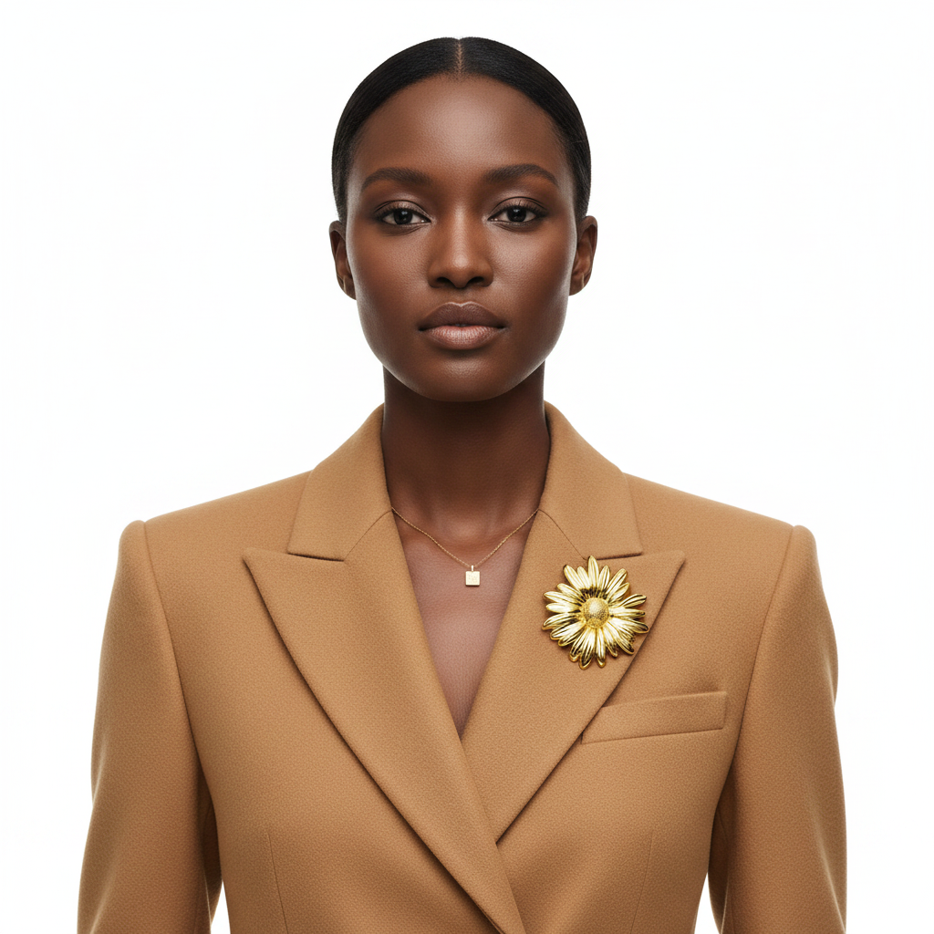 Front Lifestyle — Gold Daisy Brooch