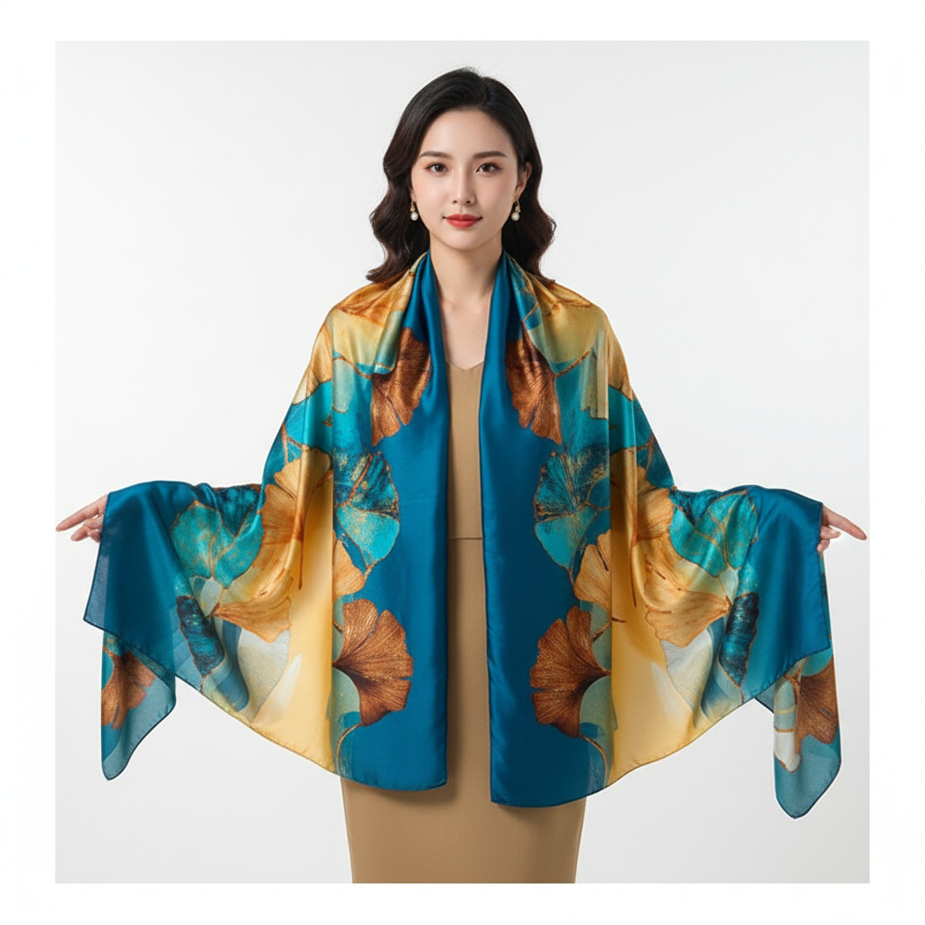 Front shawl drape
