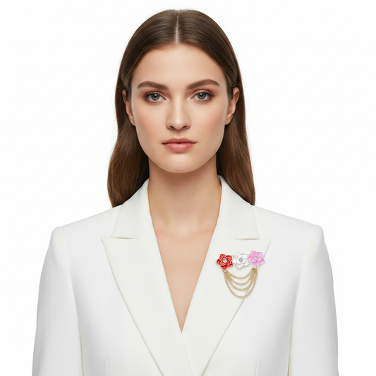 Front view on white blazer