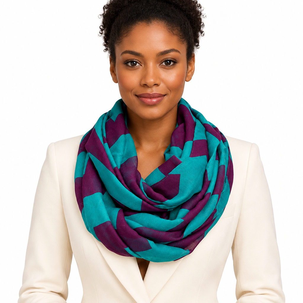 Front-view scarf lifestyle photo