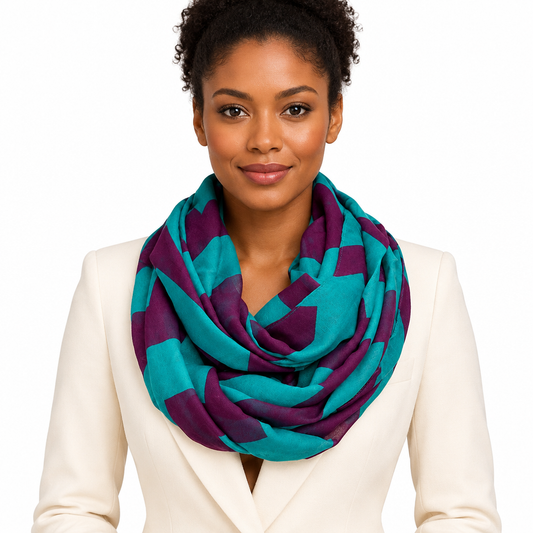 Front-view scarf lifestyle photo