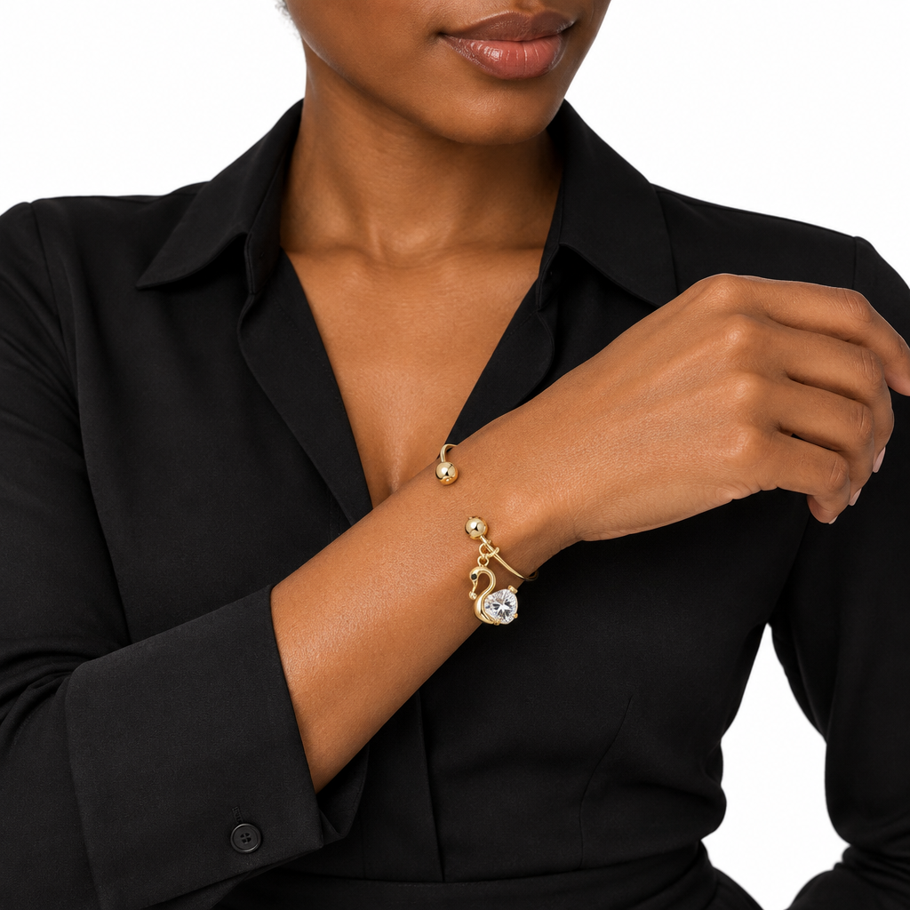 Front-view swan bracelet lifestyle image