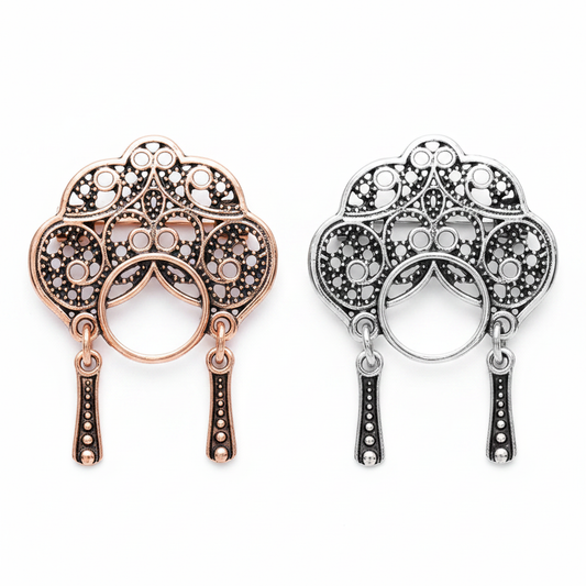 Gold & Silver Brooch Set