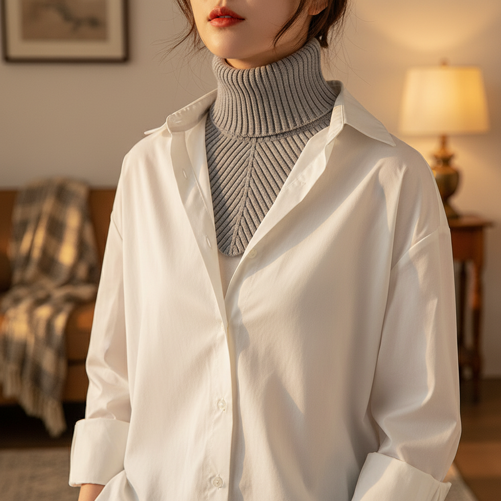Gray Knit Dickey – Detail