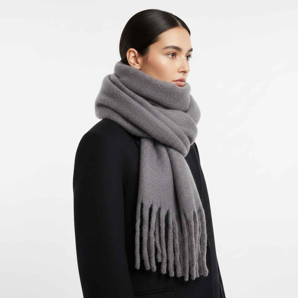 Gray Scarf Side View