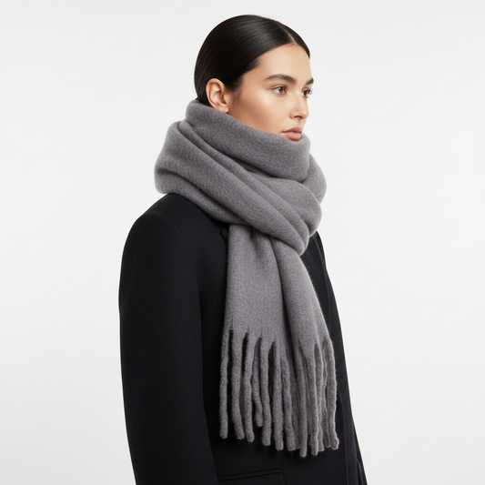 Gray Scarf Side View