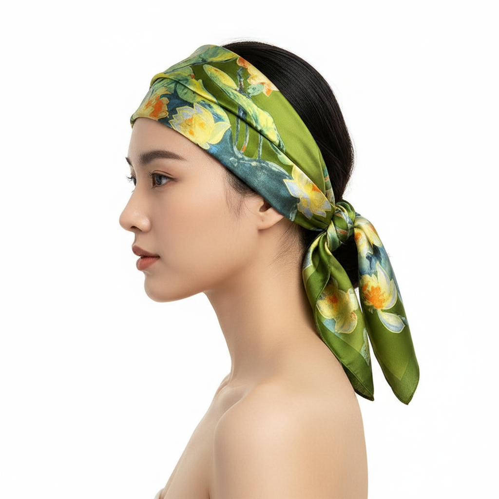 Green lotus head wrap