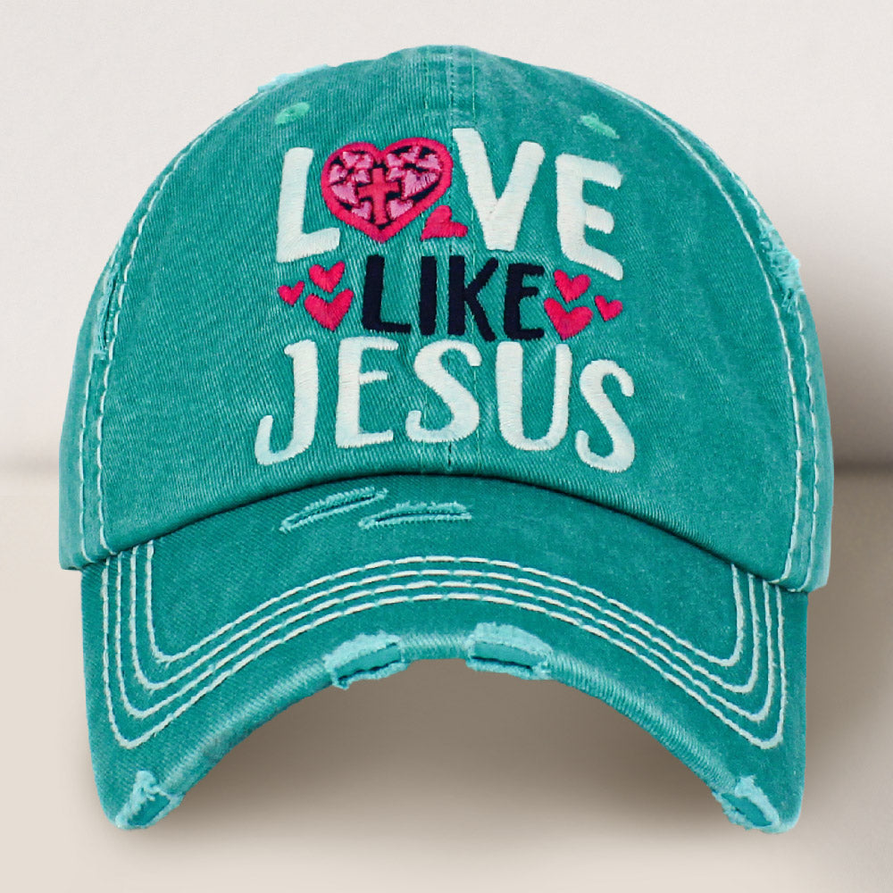 LOVE LIKE JESUS Vintage Embroidered Baseball Cap for Women and Men