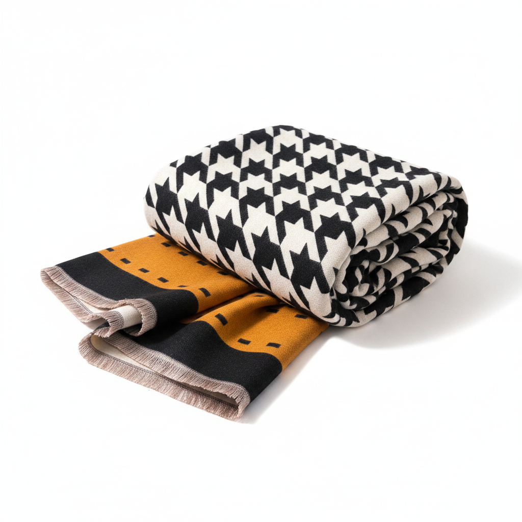 Houndstooth Scarf Folded