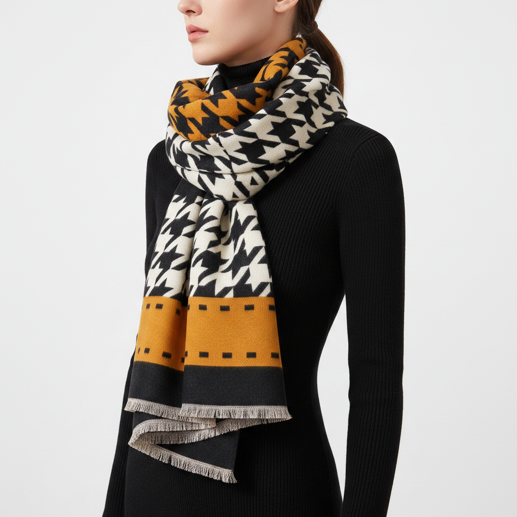 Houndstooth Scarf Side