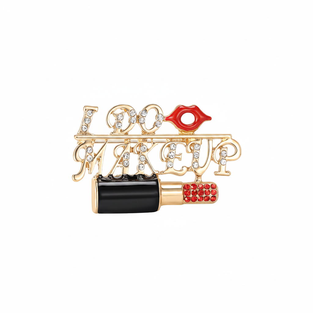 I Love Makeup Brooch Product Shot