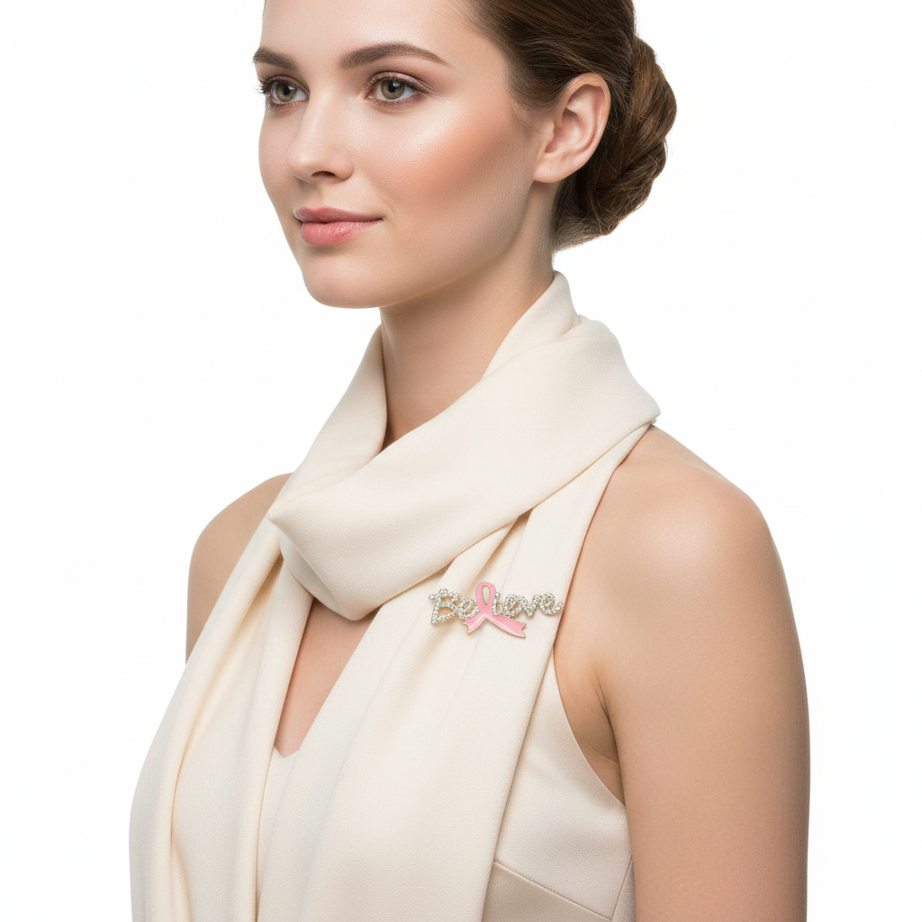 Ivory scarf three-quarter