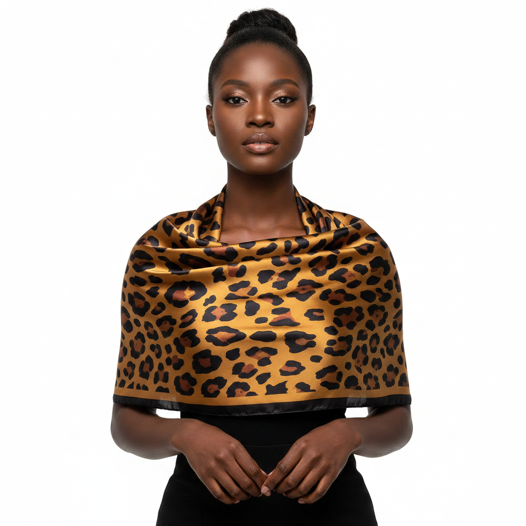 Leopard Scarf Shawl Front